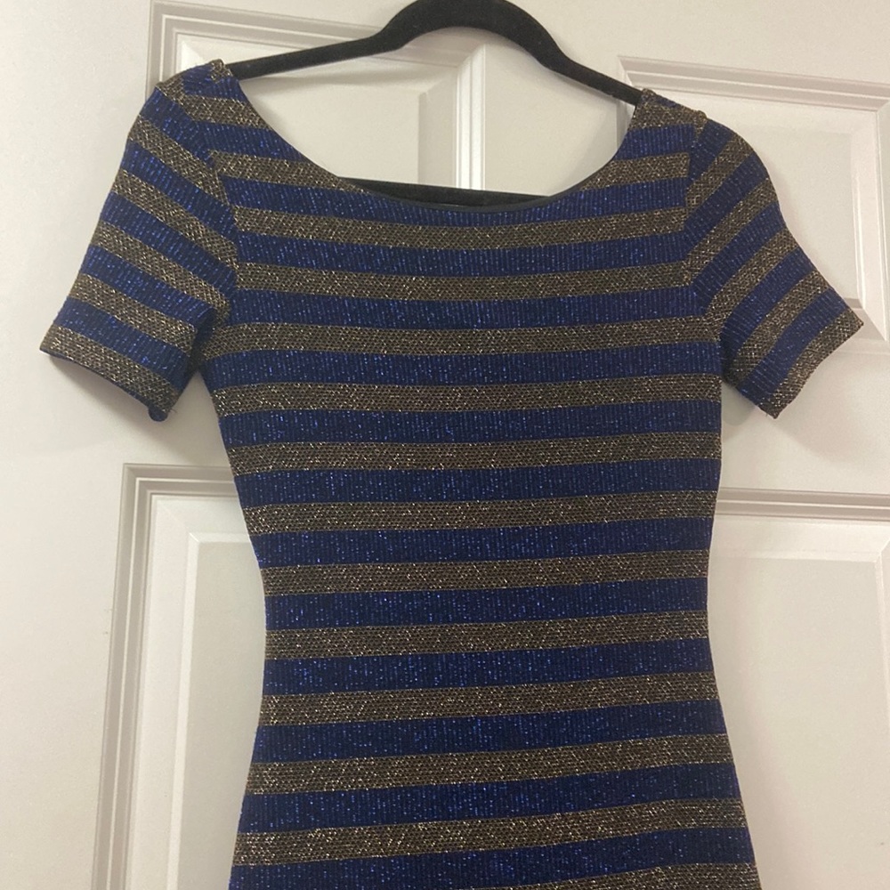 Soprano Dark Blue & Gold Dress